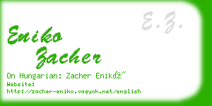 eniko zacher business card